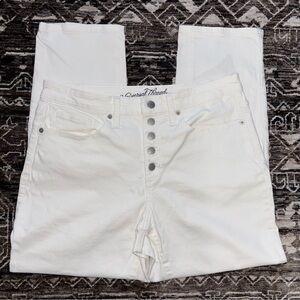 Universal Thread High Rise Straight Crop White Jeans Size 10 / 30 R